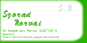 szorad morvai business card